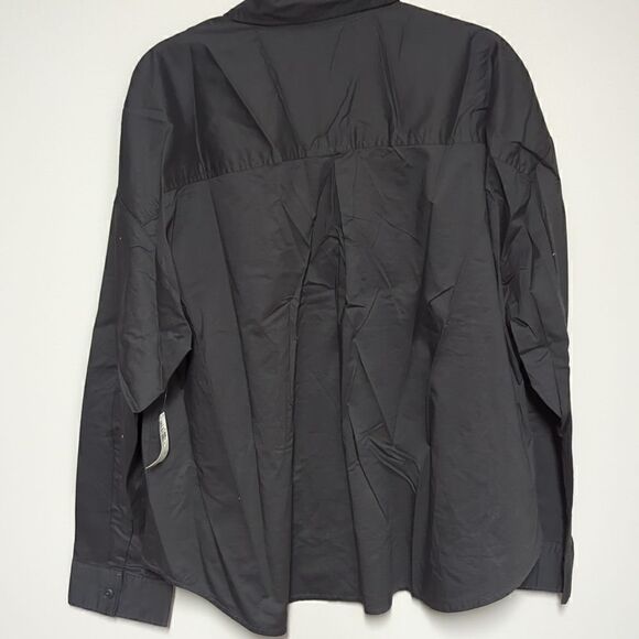NWT Old Navy Charcoal Button Down Blouse - Picture 4 of 5